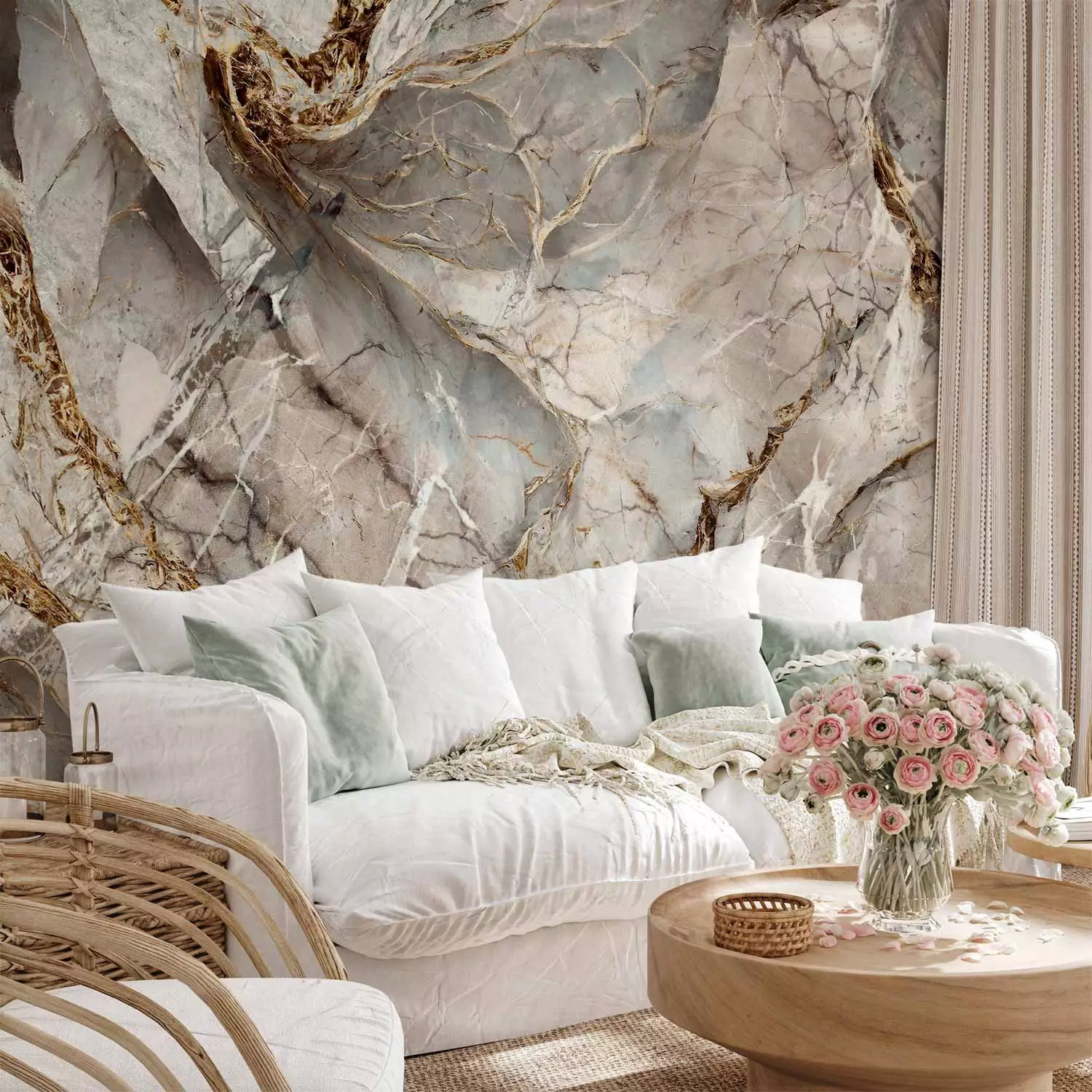 Ceiling Wallpaper Installation